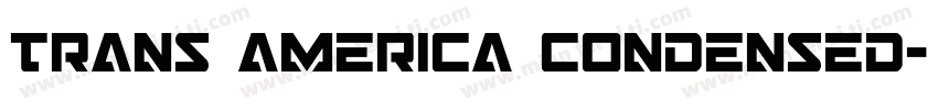 Trans america condensed字体转换